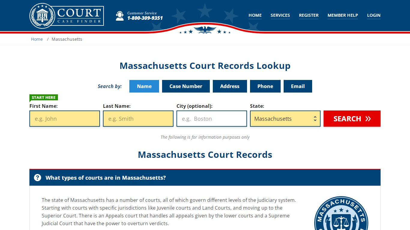 Massachusetts Court Records Lookup - MA Court Case Search